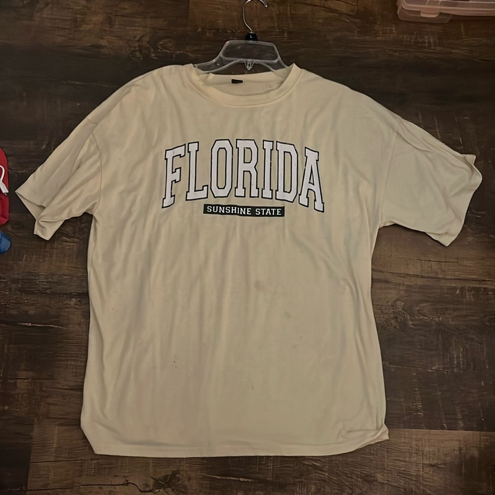 Shein Florida Graphic Tee | Size: S | Color: Cream